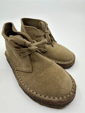 Crewcuts J.Crew Kids Tan Suede Desert Chukka Boots Made in Italy